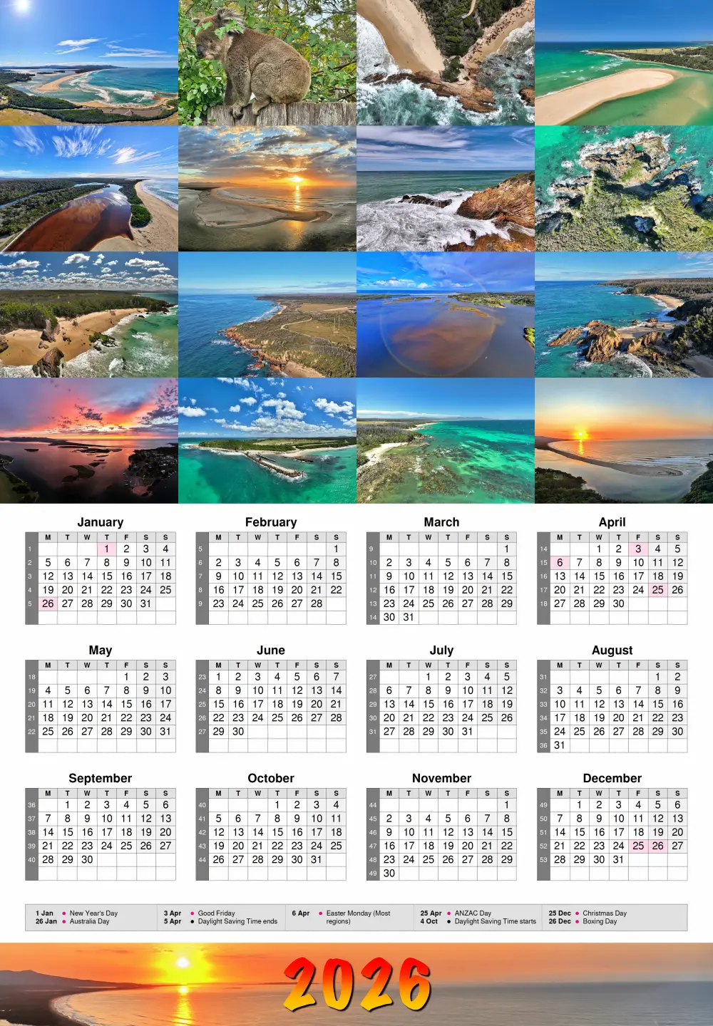 A preview of the 2026 wall calendar
